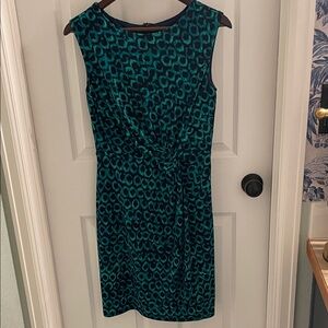 Ann Taylor Teal and Black Mini Dress